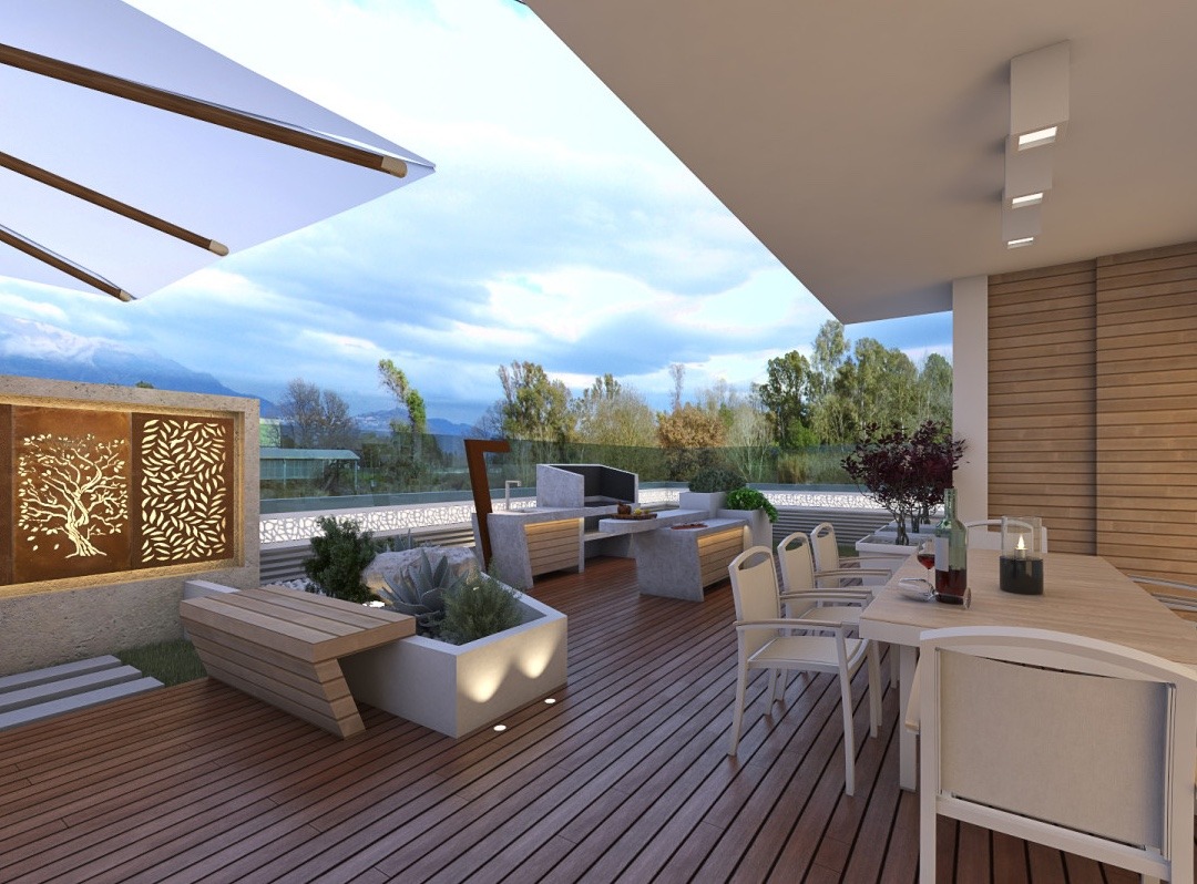 Terrasse de plain pied paysage